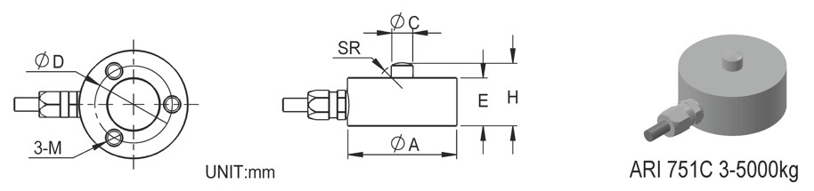 微型壓式荷重元load cell - ARI751C｜至衡實業